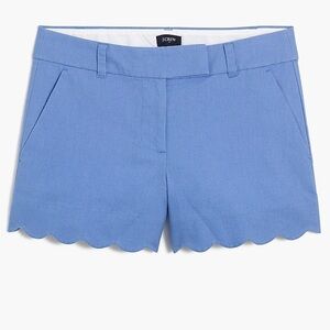 NWT J.Crew 4" linen-cotton scalloped hem short Size 4